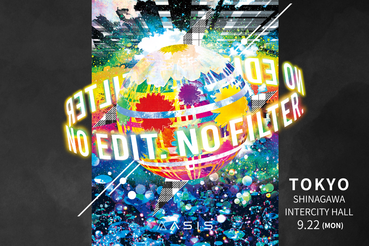 AsIs全国ツアー『AsIs 1st TOUR -NO EDIT. NO FILTER.-』東京公演チケット販売開始のお知らせ
